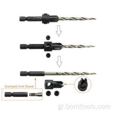 Προσαρμοσμένο με τρυπάνι hss countersink Taper point